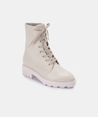LOTTIE BOOTS IVORY LEATHER - re:vita