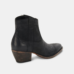 SILMA BOOTIES BLACK LEATHER - re:vita