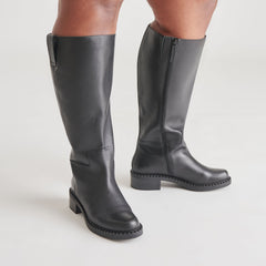 GLORY H2O EXTRA WIDE CALF BOOTS BLACK LEATHER