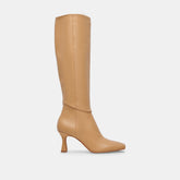 GYRA WIDE CALF BOOTS TAN LEATHER - re:vita