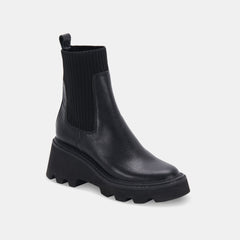HOVEN H2O BOOTS BLACK LEATHER - re:vita