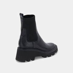 HOVEN H2O BOOTS BLACK LEATHER - re:vita