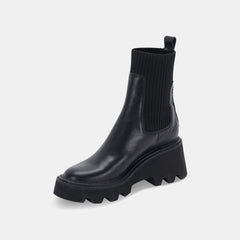 HOVEN H2O BOOTS BLACK LEATHER - re:vita