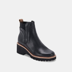 HUEY H2O BOOTS BLACK LEATHER - re:vita