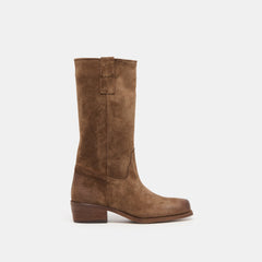 ROMIE BOOTS CHOCOLATE SUEDE