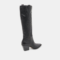 RYATT EXTRA WIDE CALF BOOTS BLACK LEATHER