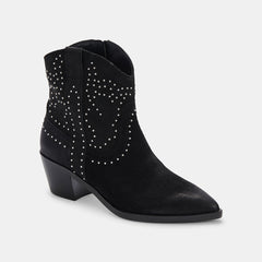 SOLOW STUD BOOTIES BLACK NUBUCK - re:vita
