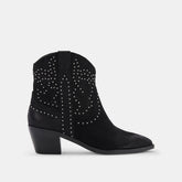 SOLOW STUD BOOTIES BLACK NUBUCK - re:vita