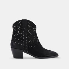 SOLOW STUD BOOTIES BLACK NUBUCK - re:vita