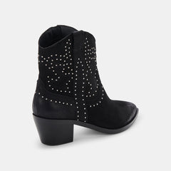 SOLOW STUD BOOTIES BLACK NUBUCK - re:vita
