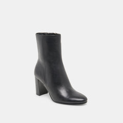 SUZY WIDE BOOTIES BLACK LEATHER