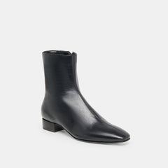 TARINE BOOTIES BLACK LEATHER