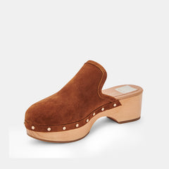CLOSEN CLOGS COGNAC SUEDE - COGNAC SUEDE / 8 / 935 - re:vita
