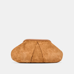 SAHARA CLUTCH COGNAC SUEDE