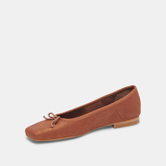 ANISA WIDE BALLET FLATS COPPER METALLIC SUEDE - re:vita