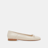 ANISA BALLET FLATS CREME CRINKLE PATENT - re:vita