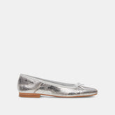 ANISA WIDE BALLET FLATS SILVER DISTRESSED LEATHER - re:vita