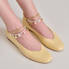 BAIDEN BALLET FLATS WARM NATURAL LEATHER