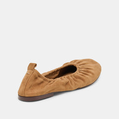 CONRAD BALLET FLATS LT BROWN SUEDE