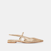 PHINLY FLATS GOLD DISTRESSED LEATHER - re:vita