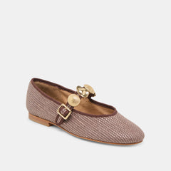 RELAN BALLET FLATS WALNUT RAFFIA - re:vita