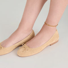 RITLA BALLET FLATS HONEY SUEDE - re:vita