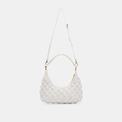 POSITANO SHOULDER BAG WHITE RAFFIA