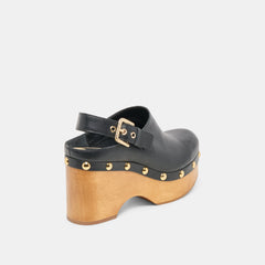 ADELAN CLOGS BLACK LEATHER