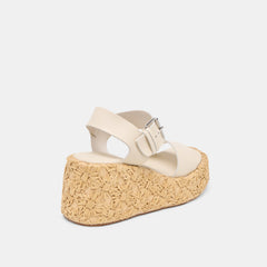 AURI WEDGES BONE LEATHER
