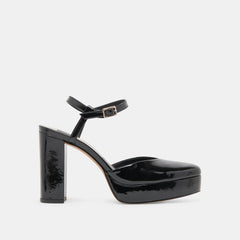 CLAUD HEELS MIDNIGHT PATENT LEATHER - re:vita