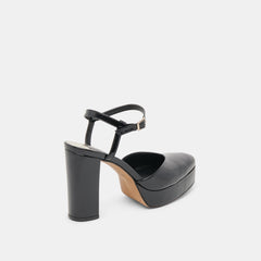 CLAUD HEELS MIDNIGHT PATENT LEATHER - re:vita