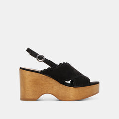 DILION WEDGES BLACK NUBUCK