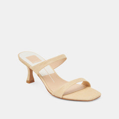 GENORA WIDE HEELS LT NATURAL WOVEN RAFFIA
