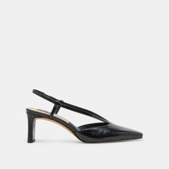 GINAY HEELS BLACK LEATHER