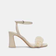 IESHA HEELS IVORY LEATHER - re:vita