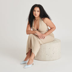 KAIRI MID HEELS ICE BLUE CRINKLE PATENT