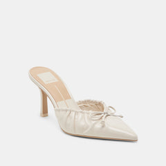 KAIRI HEELS IVORY CRINKLE PATENT