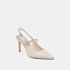 KELLEN HEELS IVORY LEATHER - re:vita