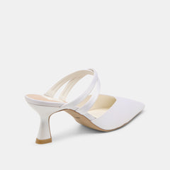 LINORE HEELS TRUE WHITE SATIN