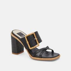 ONNIE HEELS ONYX RAFFIA - re:vita