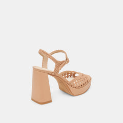 PEYTEN WIDE HEELS CAFE WOVEN STELLA