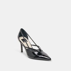 KAINE HEELS MIDNIGHT CRINKLE PATENT LEATHER
