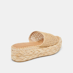 CHAVI MESH SANDALS NATURAL WOVEN RAFFIA