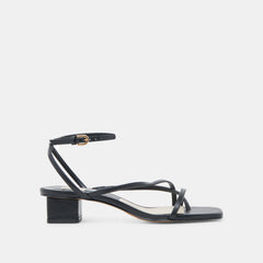 KARLOS SANDALS BLACK LEATHER