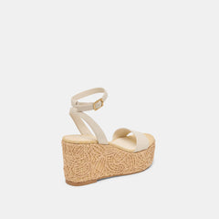 TALISA WEDGES IVORY LEATHER