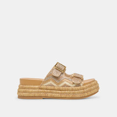 WIXIE SANDALS GOLD MULTI BEADS - re:vita