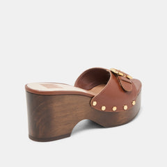 YALAH HEELS BROWN LEATHER