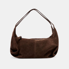 BILLY SHOULDER BAG CHOCOLATE SUEDE