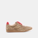 LAINI SNEAKERS TAN LEOPARD PRINTED SUEDE