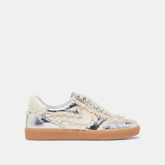 NOTICE LACE SNEAKERS SILVER DISTRESSED LEATHER - re:vita
